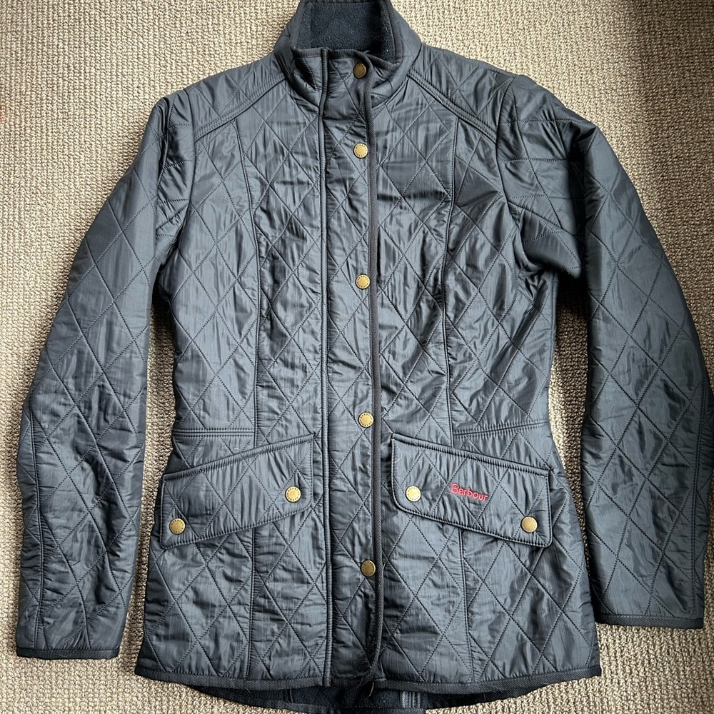 Barbour Quilted Black Utility Jacket